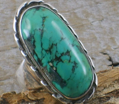 Native American Jewelry Turquoise Ring - Size 9